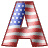 GIF animado (42407) Letra a bandera norteamericana