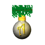 GIF animado (40699) Letra a bola navidad