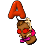 GIF animado (43139) Letra a boxeador