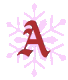 GIF animado (40993) Letra a copo nieve