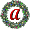 GIF animado (41064) Letra a corona navidad