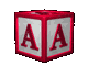 GIF animado (38942) Letra a cubo letras