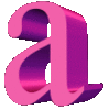 GIF animado (45051) Letra a d rosa