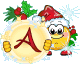 GIF animado (41118) Letra a emoticono navidad