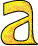 GIF animado (32666) Letra a glitter amarilla