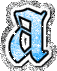 GIF animado (32847) Letra a glitter azul