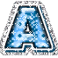 GIF animado (32901) Letra a glitter azul