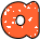 GIF animado (34159) Letra a glitter naranja