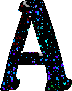 GIF animado (33120) Letra a glitter negra