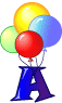 GIF animado (36582) Letra a globos