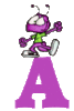 GIF animado (30094) Letra a hormiga