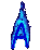 GIF animado (37407) Letra a llama azul