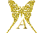 GIF animado (30451) Letra a mariposa oro