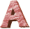 GIF animado (44885) Letra a marmol rosa