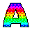 GIF animado (40144) Letra a multicolor
