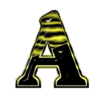 GIF animado (42089) Letra a negra amarilla