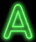 GIF animado (42319) Letra a neon verde