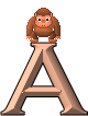 GIF animado (30787) Letra a orangutan