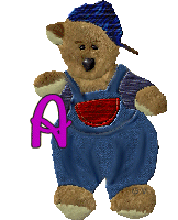 GIF animado (39901) Letra a oso peluche