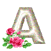 GIF animado (37132) Letra a rosas