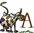 GIF animado (32233) Letra a vaca