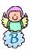 GIF animado (39021) Letra b angelito nube