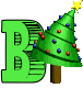 GIF animado (40662) Letra b arbol navidad