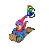 GIF animado (43612) Letra b chico trineo
