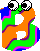 GIF animado (39060) Letra b colores ojos