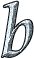 GIF animado (32983) Letra b glitter gris