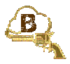 GIF animado (34396) Letra b glitter pistola