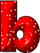 GIF animado (34432) Letra b glitter roja
