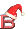 GIF animado (41144) Letra b gorro santa claus