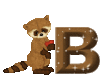 GIF animado (30314) Letra b mapache