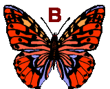 GIF animado (30480) Letra b mariposa