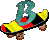 GIF animado (39684) Letra b monopatin