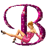 GIF animado (34123) Letra b mujer glitter