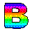 GIF animado (40145) Letra b multicolor