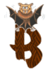 GIF animado (30909) Letra b murcielago vampiro