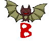 GIF animado (38301) Letra b murcielagos halloween