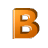 GIF animado (35354) Letra b naranja