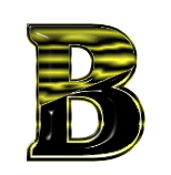 GIF animado (42090) Letra b negra amarilla