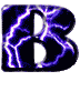 GIF animado (42196) Letra b negra rayos