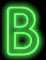 GIF animado (42234) Letra b neon verde