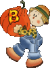 GIF animado (38328) Letra b nino calabaza