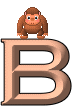 GIF animado (30788) Letra b orangutan