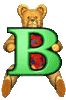 GIF animado (31274) Letra b oso grizzly