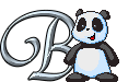GIF animado (31311) Letra b oso panda