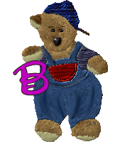GIF animado (39902) Letra b oso peluche