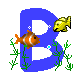 GIF animado (31476) Letra b peces